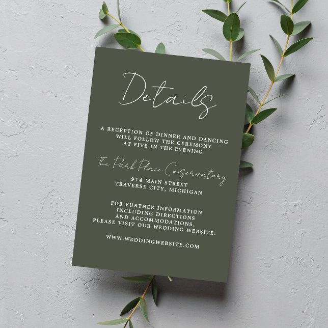 True Simplicity 3 Script Minimal Camo Green Enclosure Card (Creator Uploaded)