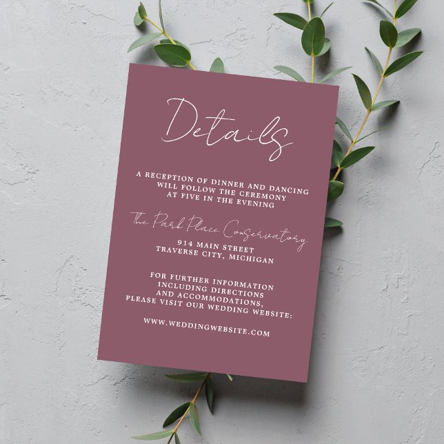 True Simplicity 3 Script Minimal Dusk Mauve Enclosure Card (Creator Uploaded)