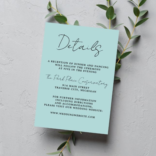 True Simplicity 3 Script Minimal Ocean Mist Enclosure Card (Creator Uploaded)