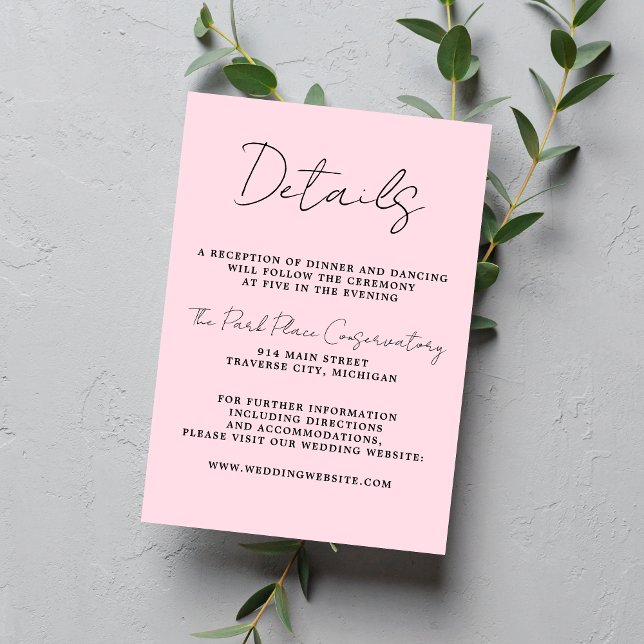 True Simplicity 3 Script Minimal Primrose Wedding Enclosure Card (Creator Uploaded)