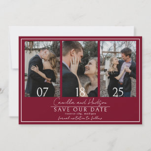 True Simplicity 4 Burgundy Wedding Save The Date