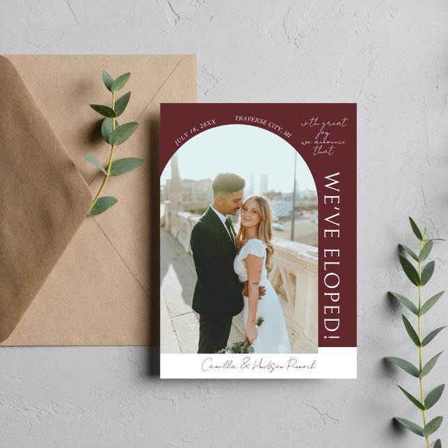 True Simplicity 4 | Deep Burgundy | Elopement Announcement (Creator Uploaded)