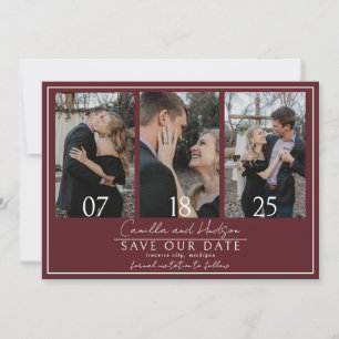 True Simplicity 4 Deep Burgundy Wedding Save The Date