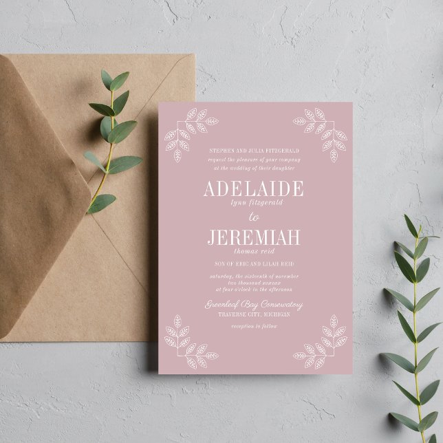 True Simplicity 6 Moonlight Floral Wedding Invitation (Creator Uploaded)