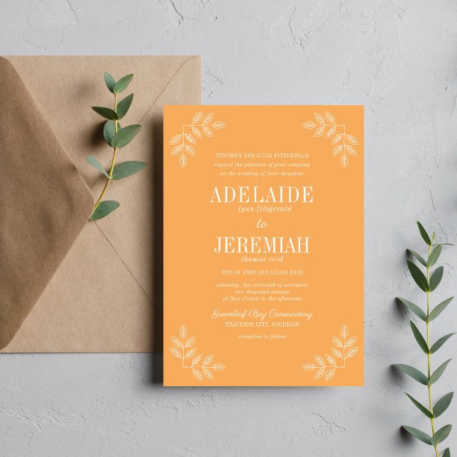 True Simplicity 6 Sorbet Floral Wedding Invitation (Creator Uploaded)