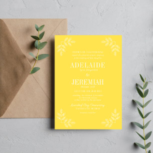 True Simplicity 6 Sunflower Floral Wedding Invitation