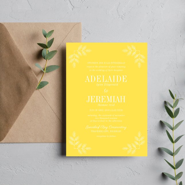 True Simplicity 6 Sunflower Floral Wedding Invitation (Creator Uploaded)