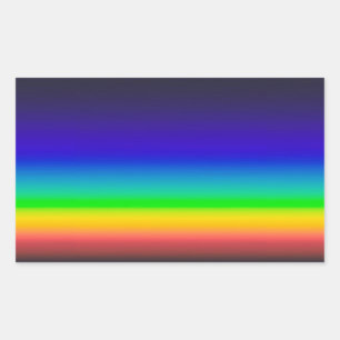 True solar spectrum rectangular sticker