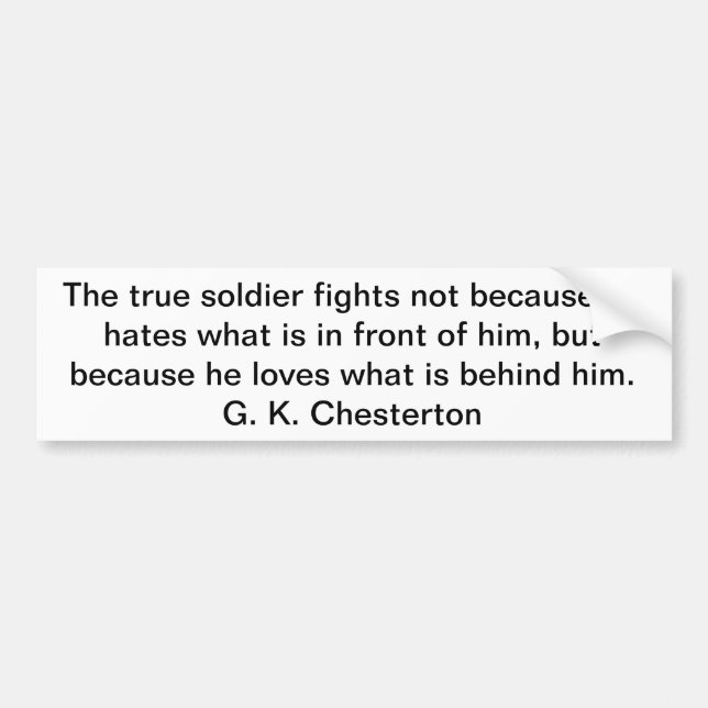 True Soldier Bumper Sticker (Front)