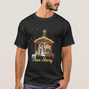 True Story Advent Nativity Scene North Star T-Shirt