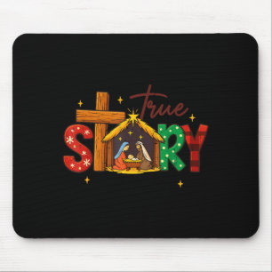 True Story Christian Christmas Family Pajamas Pjs  Mouse Mat