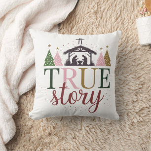 True Story Christmas Bible Verse Cushion