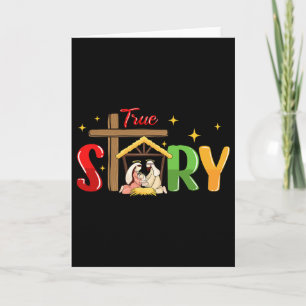 True Story Christmas Nativity Jesus Christian Chri Card