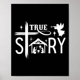 True Story Christmas Nativity Jesus Christian Men  Poster