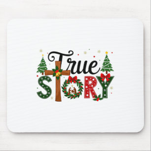 True Story Christmas Nativity Scene Jesus Christia Mouse Mat
