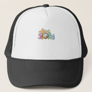 True Story Cross Jesus Easter Day Christians He is Trucker Hat