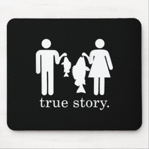 True Story Fishing Husnd And Wife Mouse Mat