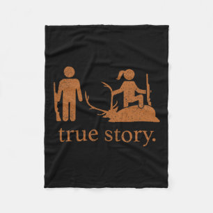 True-story Hunting Lover Hunter Fleece Blanket