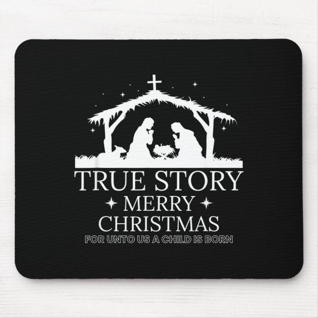 True Story Merry Christmas  Mouse Mat (Front)