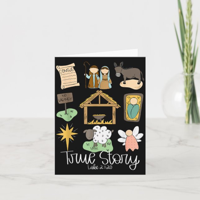 True Story Nativity Christmas Baby God Jesus Chris Card (Front)