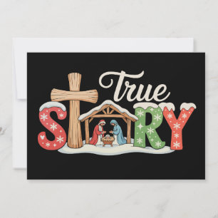 True Story Nativity Christmas Jesus Xmas Christian Holiday Card