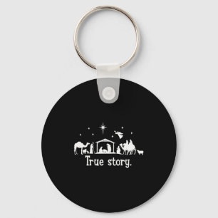 True Story Nativity Manger Christmas Baby Jesus Ki Key Ring