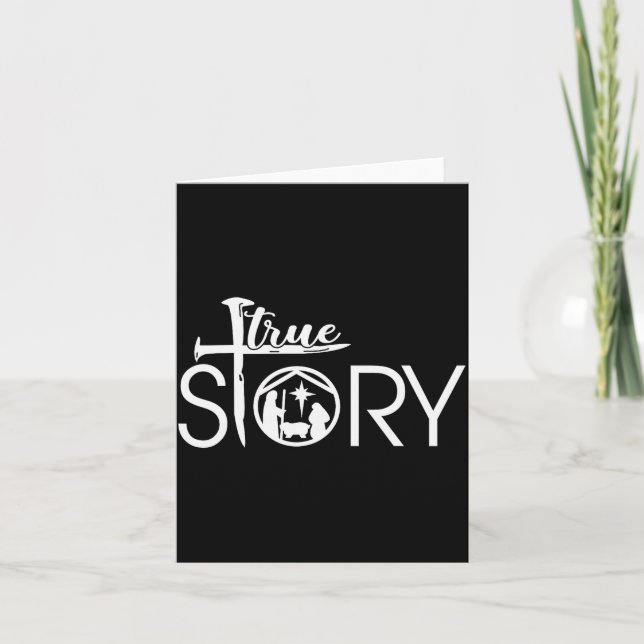 True Story Of Jesus Birth Christmas Nativity Chris Card (Front)