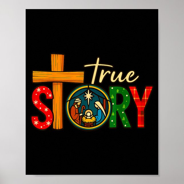 True Story Of Jesus Birth Christmas Nativity Chris Poster (Front)