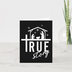 True Story Of Jesus Birth Christmas Nativity Scene Card