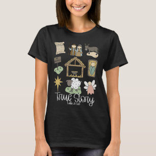 True-Story Retro Christmas Christian Religious Xma T-Shirt