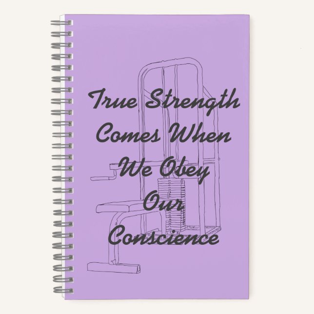 True Strength Light Purple Bullet Journal (Front)