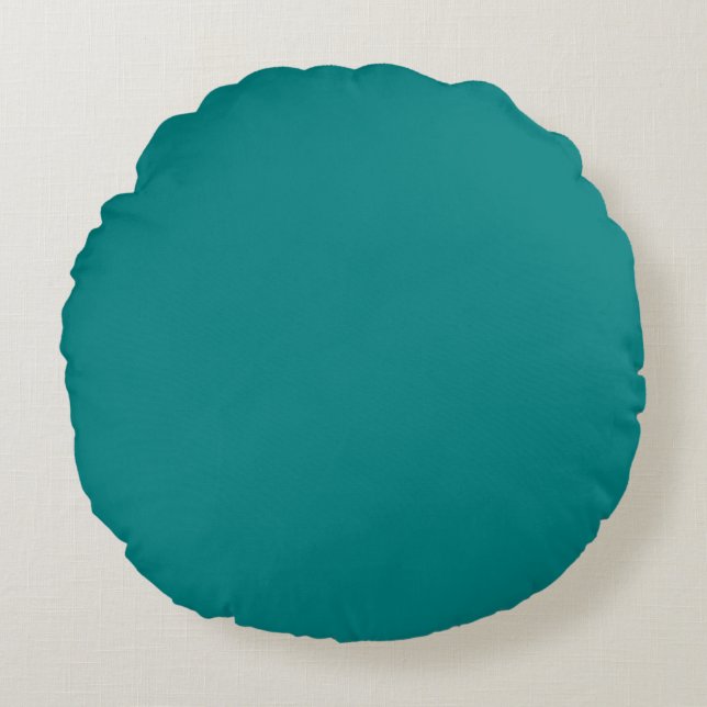 True Teal Round Cushion (Front)