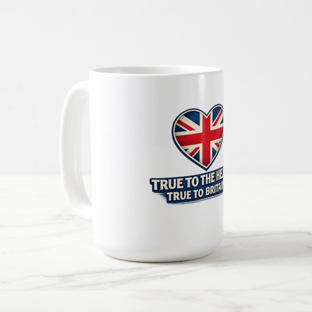 True to the Heart, True to Britain – Union Jack  Coffee Mug (Front Left)