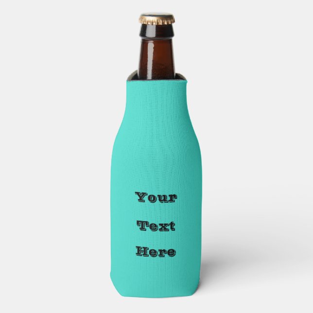 True Turquoise Blue Green Southwestern Solid Colou Bottle Cooler (Bottle Front)