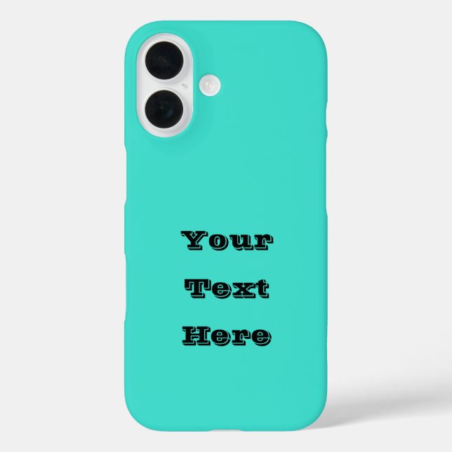 True Turquoise Blue Green Southwestern Solid Colou Case-Mate iPhone Case (Back)