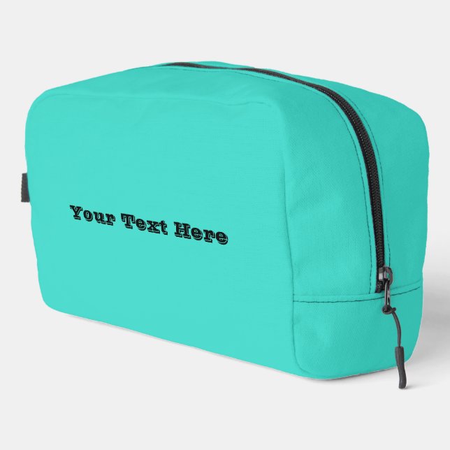 True Turquoise Blue Green Southwestern Solid Colou Dopp Kit (Right Corner)