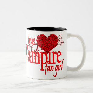 True vampire fan girl Two-Tone coffee mug