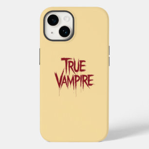 True Vampire Gothic Dripping Blood Text Design iPhone 14 Case