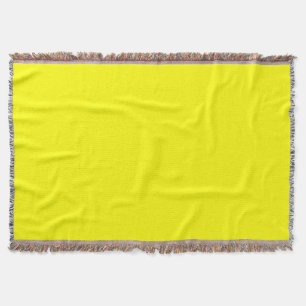 True Yellow Fluo Colour Delight Ready to Customise Throw Blanket