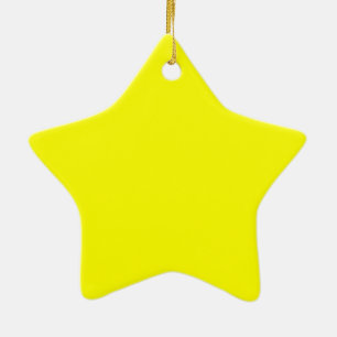 True Yellow Fluo Delight Decor Ready to Customise Ceramic Tree Decoration