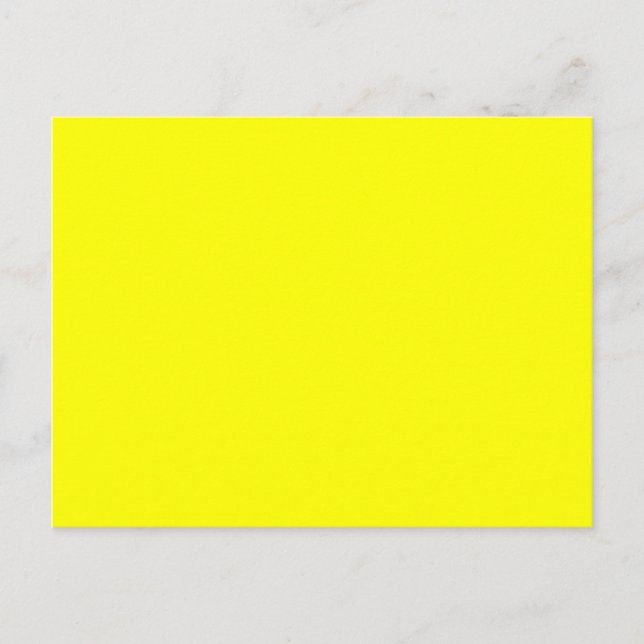 True Yellow Fluo Delight Decor Ready to Customise Postcard (Front)
