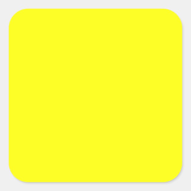 True Yellow Fluo Delight Decor Ready to Customise Square Sticker (Front)