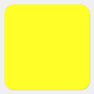 True Yellow Fluo Delight Decor Ready to Customise Square Sticker