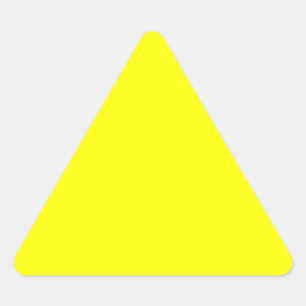 True Yellow Fluo Delight Decor Ready to Customise Triangle Sticker