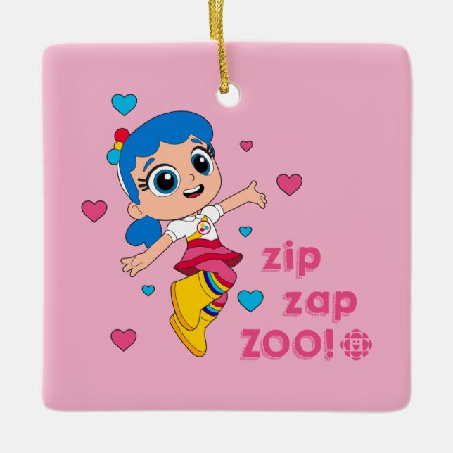 True - Zip Zap Zoo Ceramic Ornament (Front)