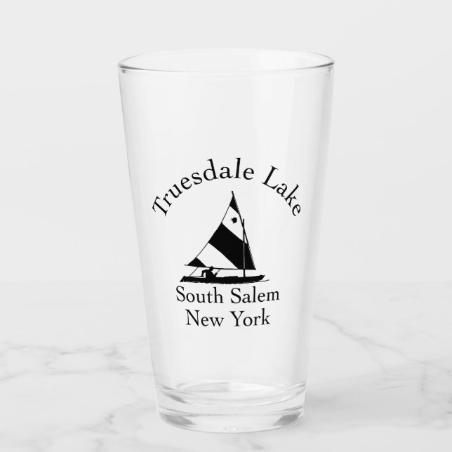 Truesdale Lake Sailboat Tumbler Glass (Front)