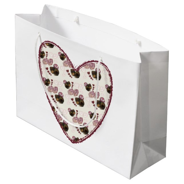 Truffle Heart Large Gift Bag (Back Angled)