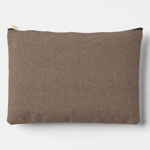 Truffle Solid Plain Vintage Colour Accessory Pouch