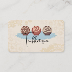 truffles chocolate candy making baking business ca business card