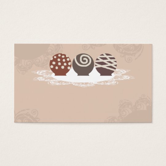 truffles chocolate candy making baking business ca business card